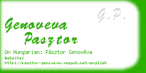 genoveva pasztor business card